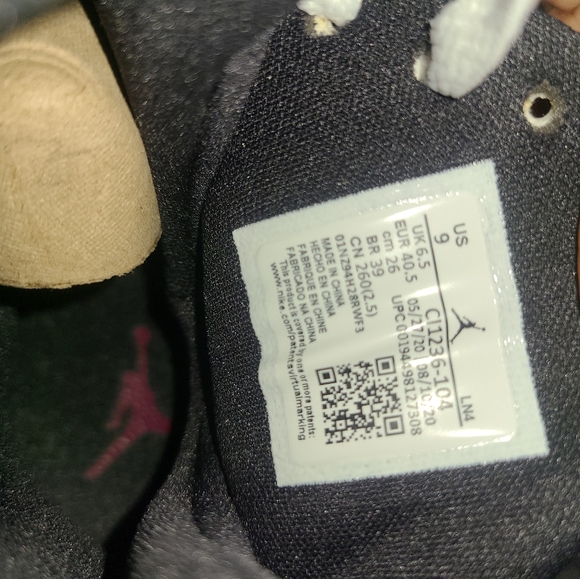 Air jordan retro 8 white, black , purple, gray authentic - Picture 6 of 6